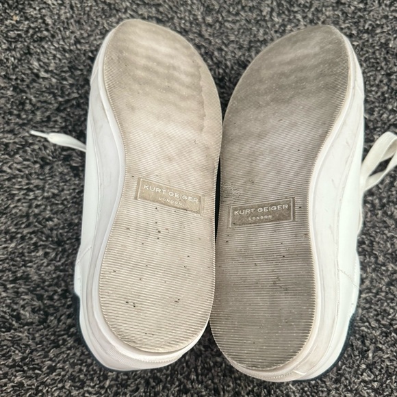 Kurt Geiger London Laney White/Black Leather Sneaker EU 38 US7.5 - Picture 6 of 10
